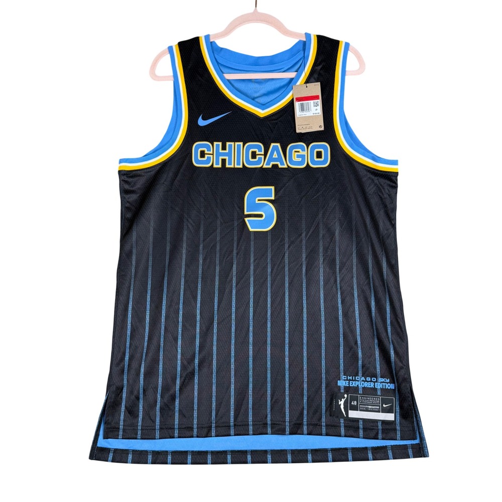 Nike Chicago Sky Angel Reese #5 Explorer Edition WNBA Jersey Black DC9567-016 L